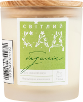 Свічка із соєвого воску Базилік Світлий сад Львівська свічкова мануфактура 1шт