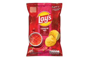 Чипсы картофельные со вкусом соуса по-азиатски Сладкий чили Lay's м/у 95г