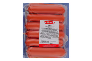 Сосиски вареные из мяса птицы Филейные Верест в/с кг