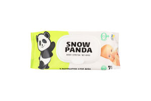 Серветки вологі для немовлят з екстрактом алое вера Snow Panda 72шт