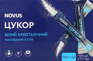 Цукор білий порц. І кат. Novus 0,5 кг