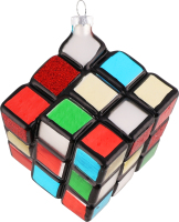 Прикраса ялинкова Кубик Рубіка скло 985692