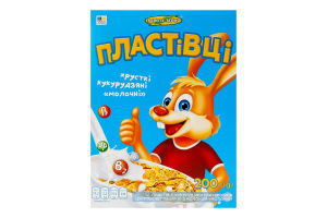 Пластівці кукурудзяні глазуровані цукровою глазур'ю з молоком Молочні Золоте Зерно к/у 200г