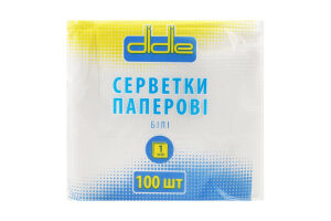 Серветки Didie одношарові 100 шт. біла