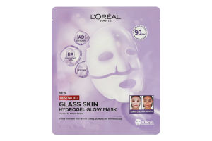 Маска для лица для придания сияния коже гидрогелевая Glass skin Revitalift L'Oreal Paris 25г