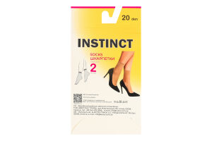 Носки женские Instinct Classic 20den 23-25 nero 2пары