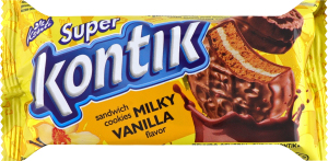 Печенье-сэндвич ванильный молочный вкус Super Kontik м/у 90г