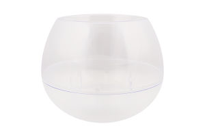 Горщик д/квітів Сфера 1,3л прозорий 21,5*15,5см 116009 Алеана