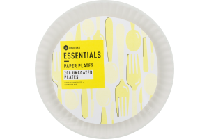Essentials Paper Plates Uncoated - 200 CT