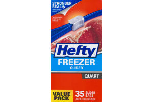 Hefty Freezer Slider Quart Slider Bags Value Pack - 35 CT