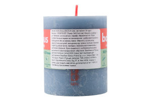 Свеча голубая 8х6.8см №103668780357 Bolsius 1шт