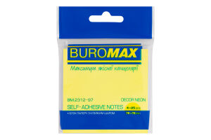 Блок паперу з клейкою смужкою 76х76мм №BM.2312-97 Buromax 4х25шт