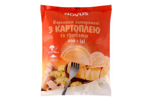 Вареники заморожені З картоплею та грибами Novus м/у 800г