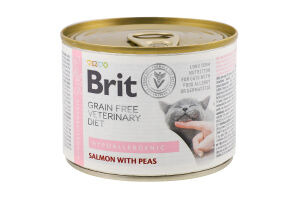 Корм д/котів Гіпоалергенік при харчовій алергії 200г ж/б Бріт ВетДієтс