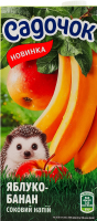 Напиток соковый с мякотью стерилизованный Яблоко-банан Садочок т/п 950мл