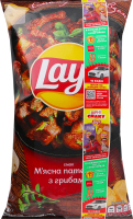 Чипсы картофельные Мясная сковорода с грибами Lay's м/у 120г
