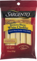 Sargento Snacks Vermont Sharp White Cheddar Cheese Sticks - 10 CT