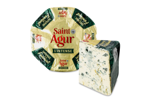 Сир м'який з синьою пліснявою L'intense Saint Agur кг
