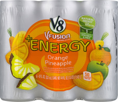 V8 V-Fusion +Energy Orange Pineapple - 6 PK
