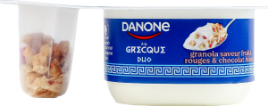 Йогурт 7% по-грецьки з ягідною гранолою і білим шоколадом Danone ст 100г