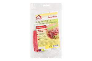 Еко-пакети д/заморожування та зберігання Еко Френдлі Сюпрім 17*28см 80шт+4зажими Помічниця