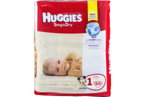 Huggies Snug & Dry Diapers Disney Jumbo Pack 1- 8-14 lb - 50 CT