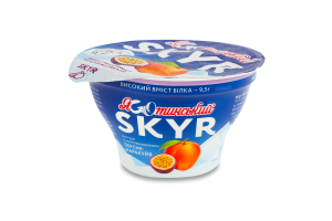 Йогурт 1.8% высокое содержание белка с фруктовым наполнителем Персик-маракуйя Skyr Яготинский ст 140г