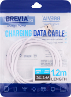 Кабель Brevia USB-TypeC white zip 1,2м 52120WUCZ1