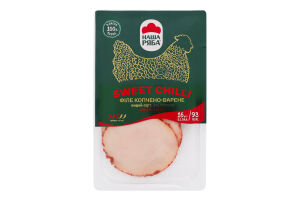 Филе куриное нарезанное слайсами Sweet chilli Наша Ряба в/к охл в/с лоток 0.095кг