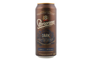 Пиво 480мл 4.4% темне пастеризоване Dark Staropramen з/б