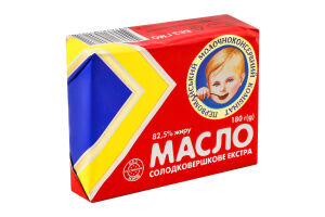 Масло солодковершкове 82.5% Екстра Первомайський МКК м/у 180г