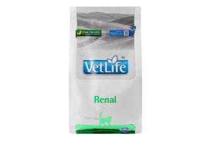 Корм д/котів Vet Life Renal д/підтримки функції нирок сухий 2кг Farmina