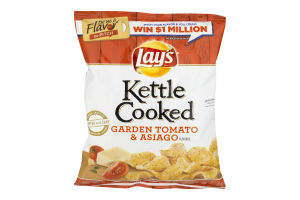 Lay's Kettle Cooked Potato Chips Garden Tomato & Asiago