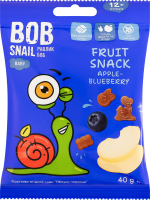 Снек фруктово-ягодный для детей от 12мес Яблоко-черника Baby Bob Snail м/у 40г