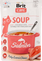 Корм д/котів Суп з лососем 75г пауч Бріт Кеа