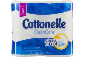 Cottonelle Toliet Paper Clean Care Clean Ripple - 4 PK