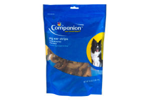 Companion Pig Ear Strips Oven Roasted For Dogs