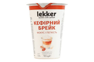 Напій кефірний 1,5% жиру з наповнювачем фруктовим "Карамельне лате", ТМ "LEKKER"