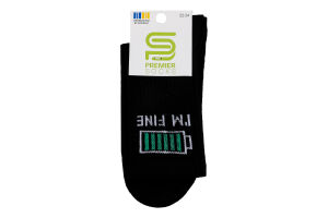 Шкарпетки Premier socks Bye-I'm fine чорний р22-24
