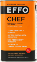 Олія соняшникова високоолеїнова рафінована дезодорована виморожена Chef Effo з/б 1л