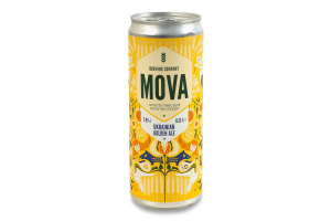 Пиво 0.33л 7% світле нефільтроване непастеризоване Ukrainian golden ale Mova з/б