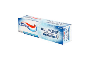 Паста зубная с фтором Свежее дыхание All in One Protection Aquafresh 75мл