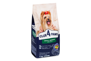 Корм д/дорослих собак малих порід Premium з качкою сухий 2кг Club 4 Paws