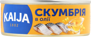 Скумбрия в масле Kaija ж/б 240г