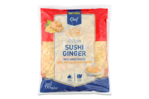 Імбир білий маринований з підсолоджувачами Sushi Ginger METRO Chef м/у 1.4кг