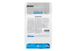 Корм д/котів Vet Life Hepatic при хронічній печінковій недостатності сухий 400г Farmina