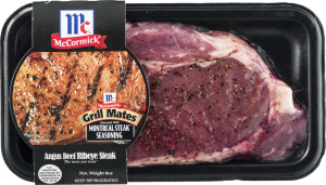 McCormick Angus Beef Ribeye Steak Seasoned With Grill Mates Montreal Steak Seasoning