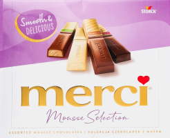 Цукерки Merci Finest Selection шоколадні з мусовою начинкою 140г Storck