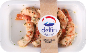 Креветки хвосты Delfin с чесником варено-морожен