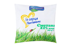 Сметана 21% Гармонія м/у 350г